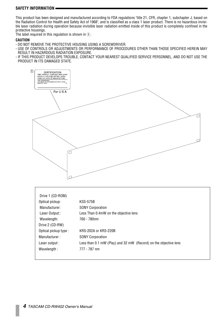 Tascam CD-RW402 User Manual | Page 4 / 56