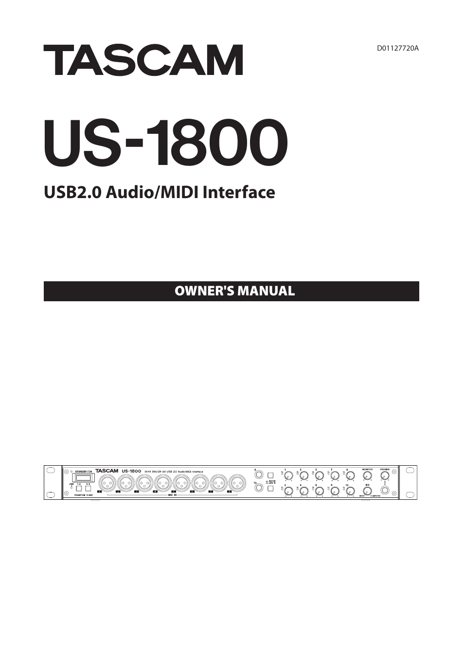 Tascam US-1800 User Manual | 24 pages