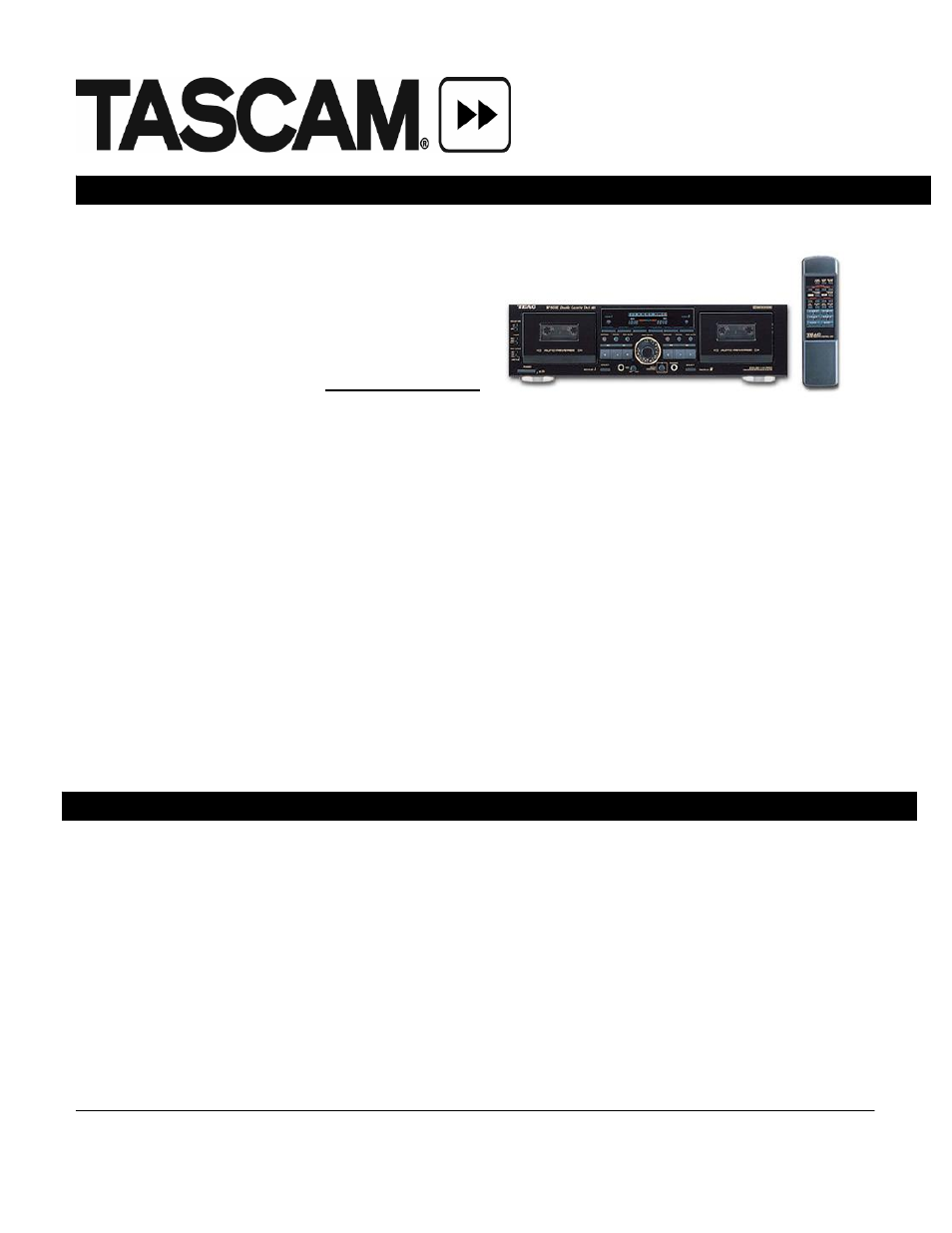 Tascam W-860R/TAS User Manual | 1 page