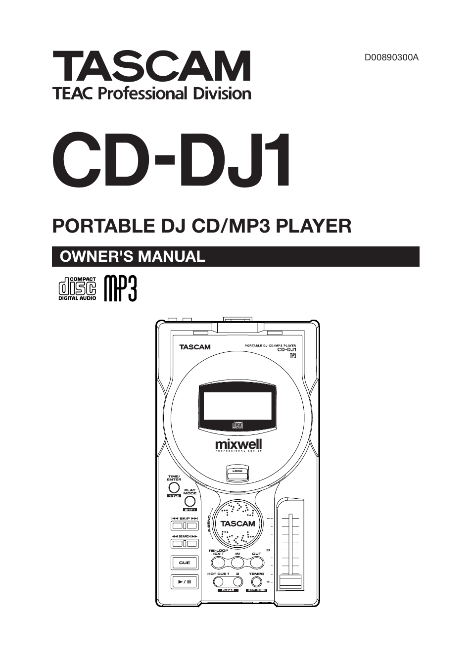 Tascam CD-DJ1 User Manual | 28 pages