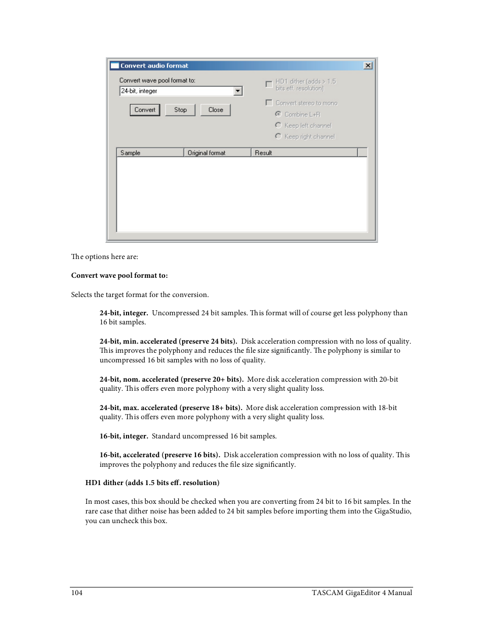 Tascam GigaStudio User Manual | Page 104 / 210