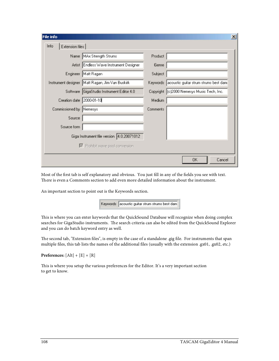 Tascam GigaStudio User Manual | Page 108 / 210