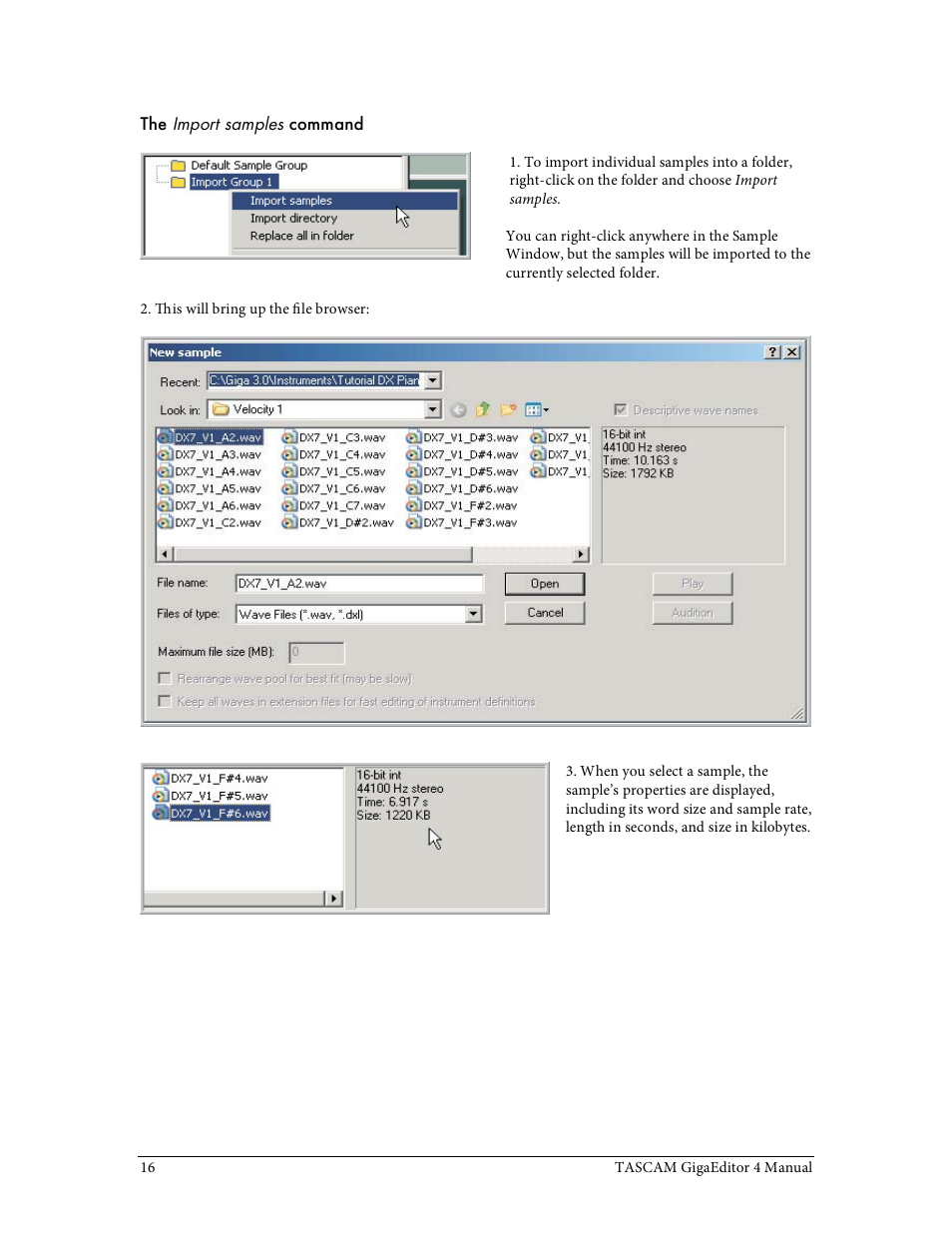 Tascam GigaStudio User Manual | Page 16 / 210