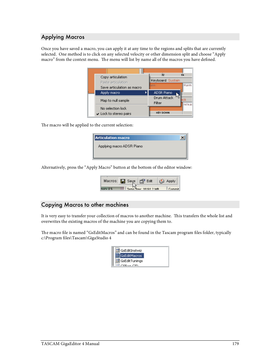 Tascam GigaStudio User Manual | Page 179 / 210