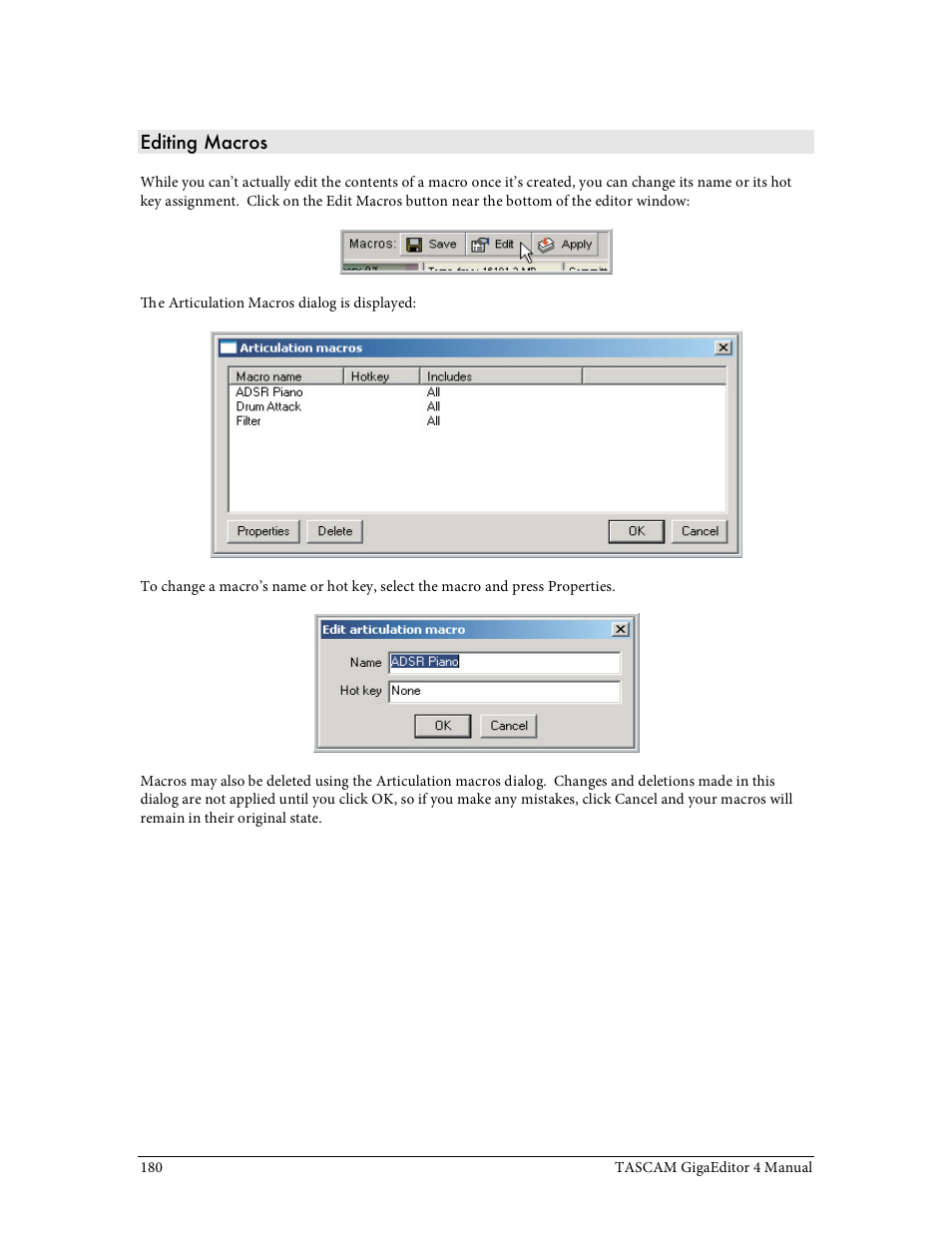 Tascam GigaStudio User Manual | Page 180 / 210