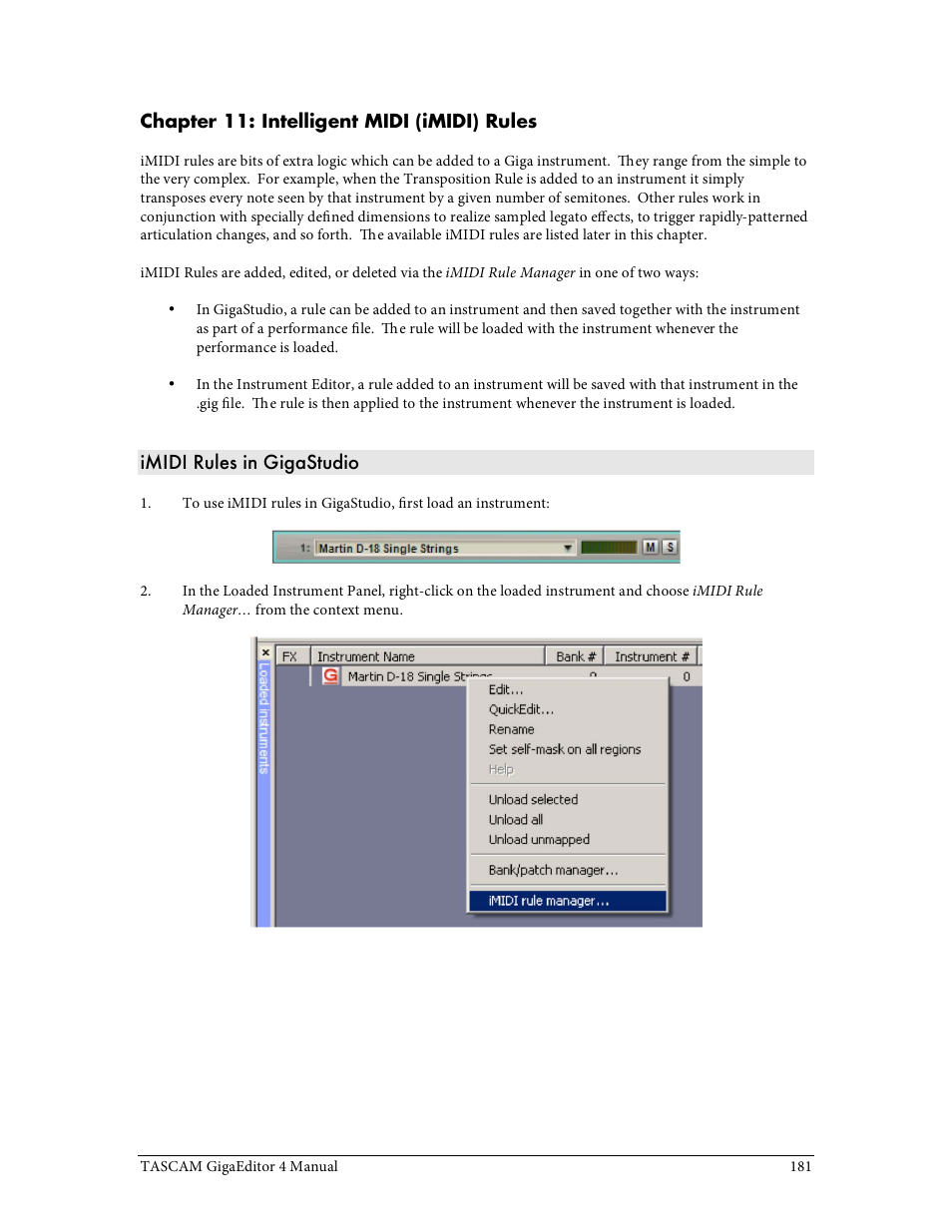 Tascam GigaStudio User Manual | Page 181 / 210