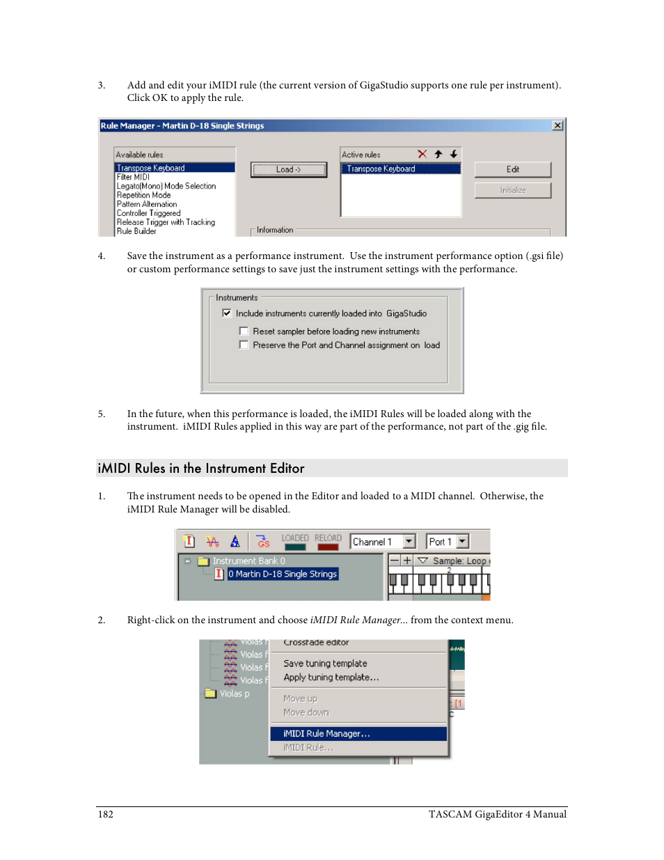 Tascam GigaStudio User Manual | Page 182 / 210