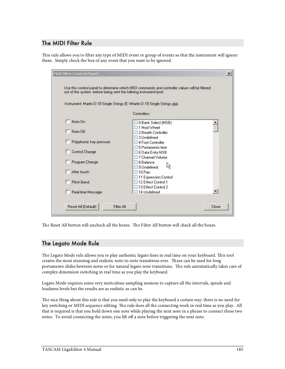 Tascam GigaStudio User Manual | Page 185 / 210