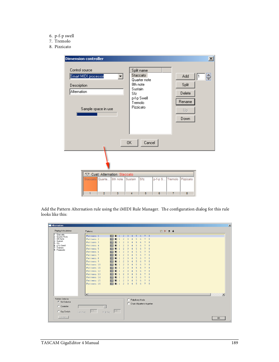 Tascam GigaStudio User Manual | Page 189 / 210