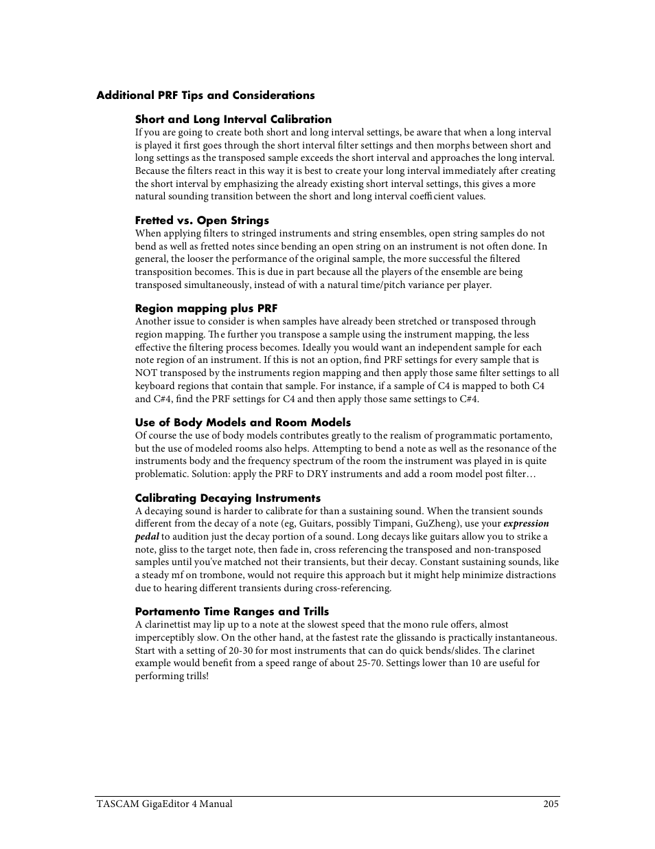 Tascam GigaStudio User Manual | Page 205 / 210