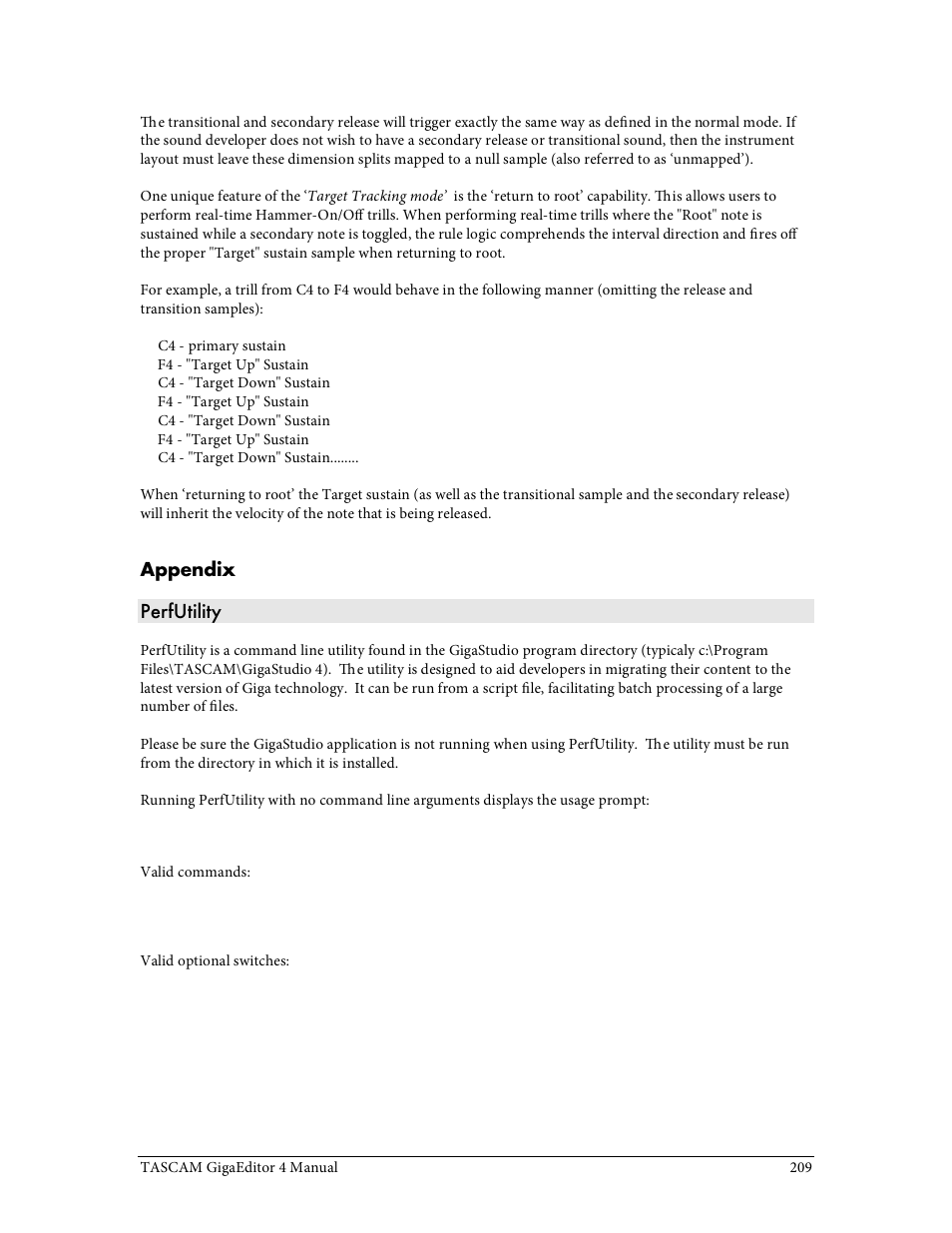 Tascam GigaStudio User Manual | Page 209 / 210