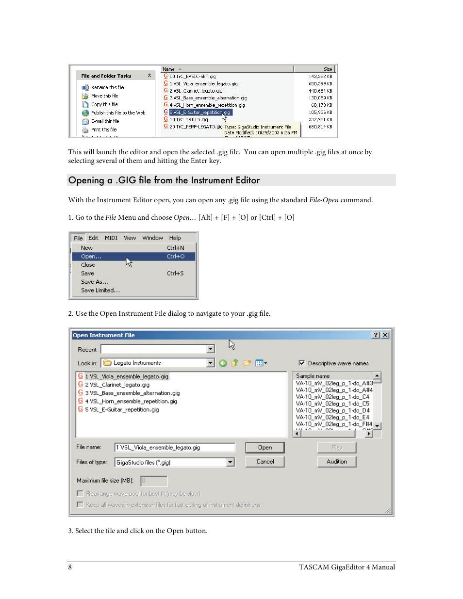 Tascam GigaStudio User Manual | Page 8 / 210