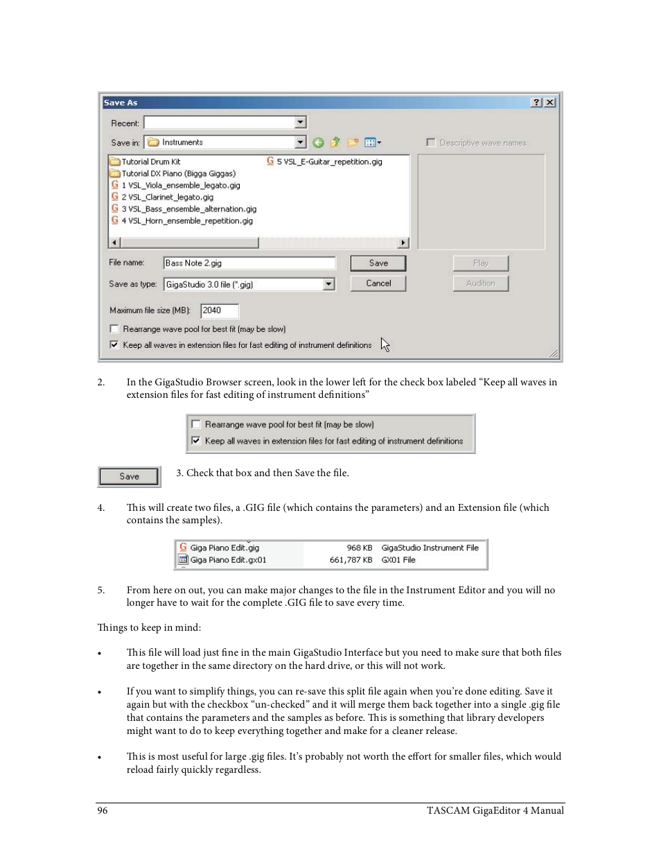 Tascam GigaStudio User Manual | Page 96 / 210