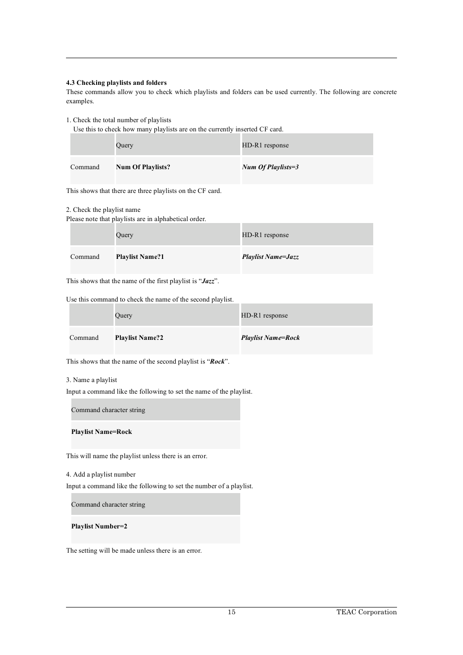 Tascam RS-232C HD-R1 User Manual | Page 15 / 16