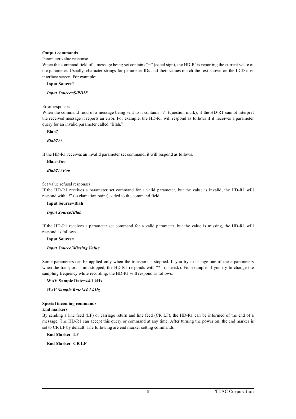 Tascam RS-232C HD-R1 User Manual | Page 5 / 16