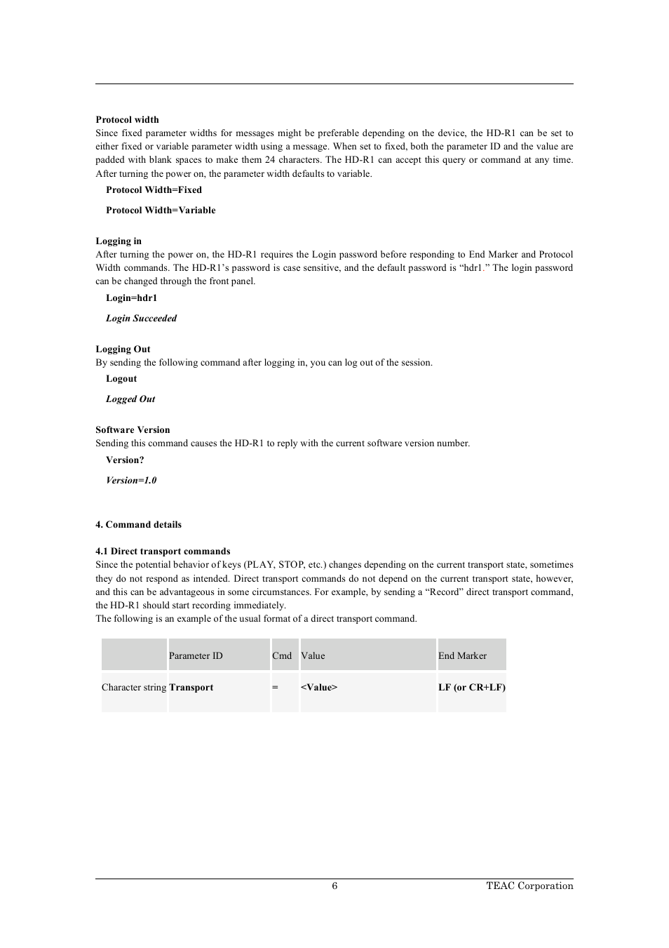 Tascam RS-232C HD-R1 User Manual | Page 6 / 16