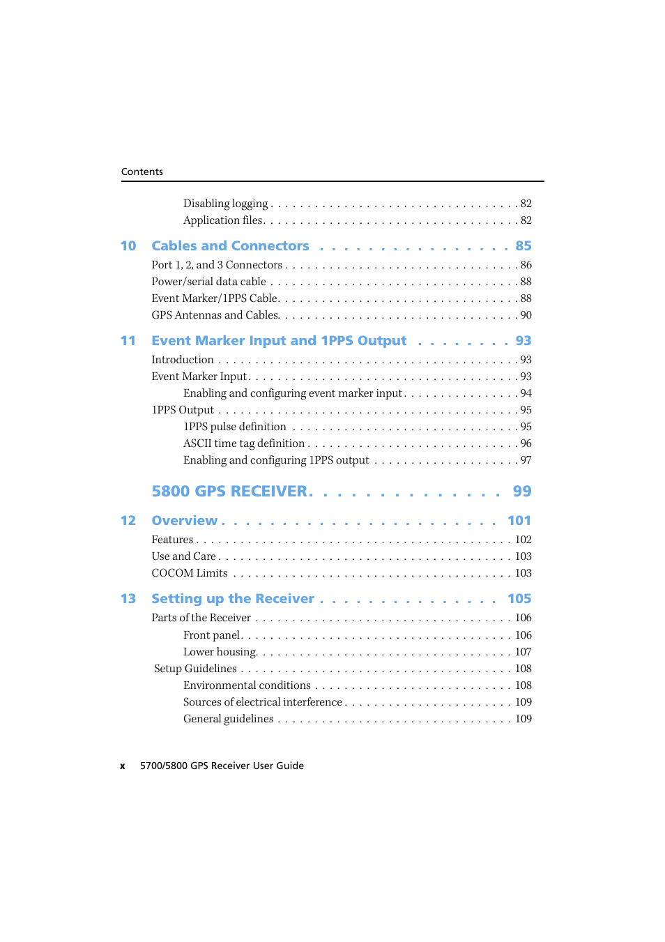 5800 gps receiver | Trimble Outdoors 5700/5800 User Manual | Page 10 / 208