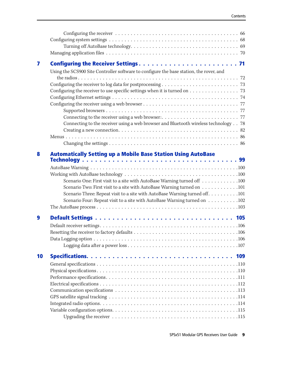 Trimble Outdoors SPSX51 User Manual | Page 11 / 188