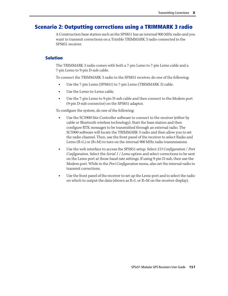 Solution | Trimble Outdoors SPSX51 User Manual | Page 159 / 188