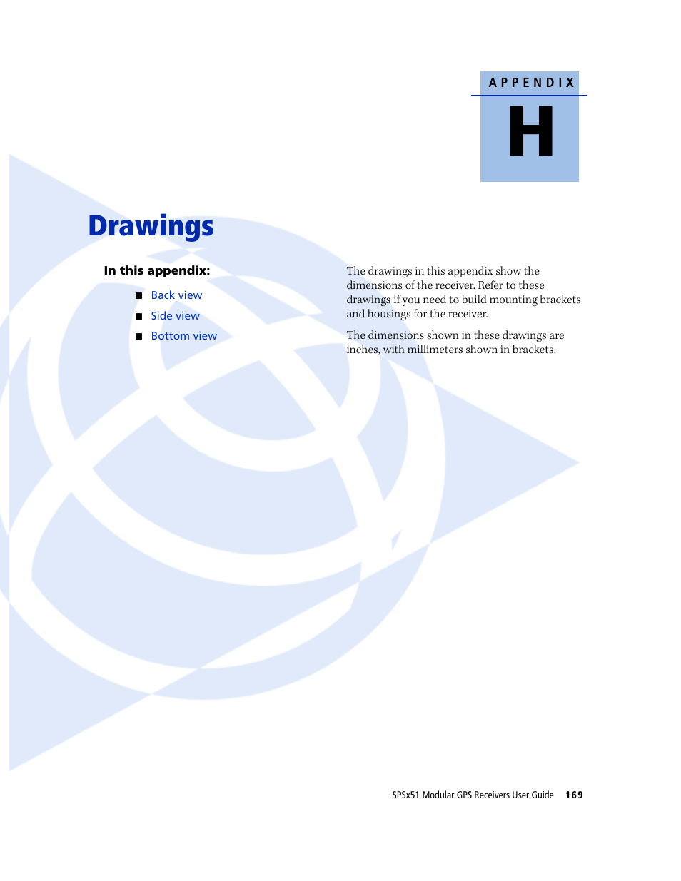 Drawings | Trimble Outdoors SPSX51 User Manual | Page 171 / 188