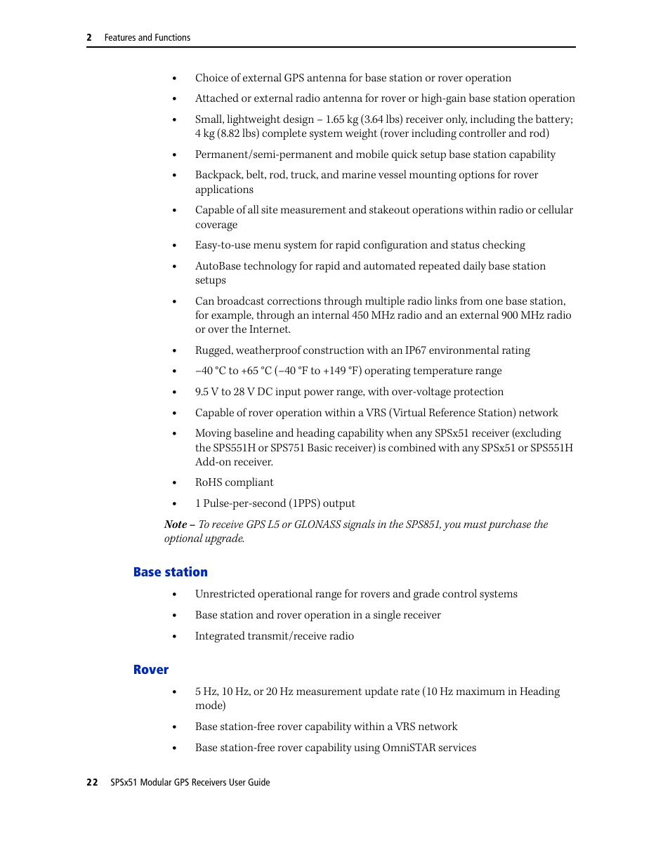 Base station, Rover, Base station rover | Trimble Outdoors SPSX51 User Manual | Page 24 / 188