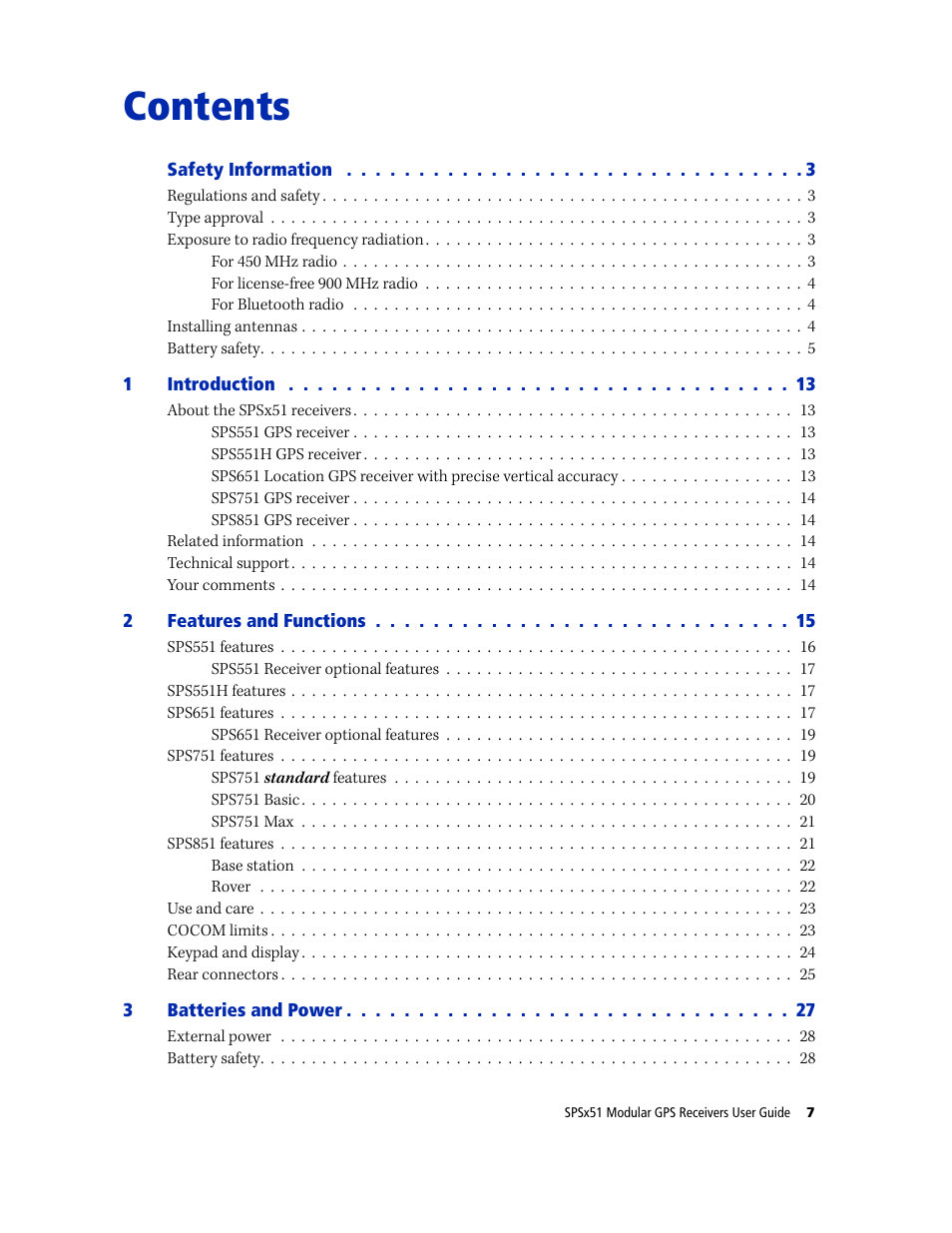 Trimble Outdoors SPSX51 User Manual | Page 9 / 188