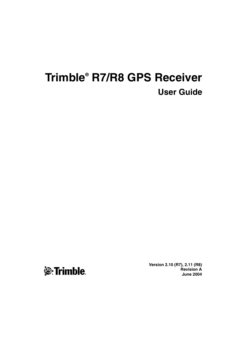 Trimble Outdoors R7 User Manual | 222 pages