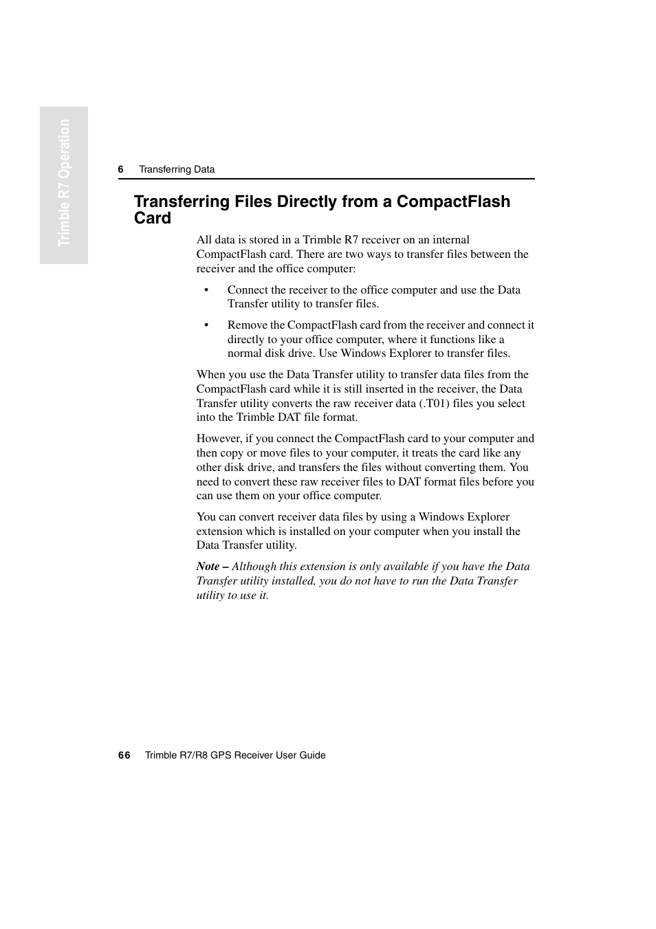 Tr imble r7 operation | Trimble Outdoors R7 User Manual | Page 78 / 222