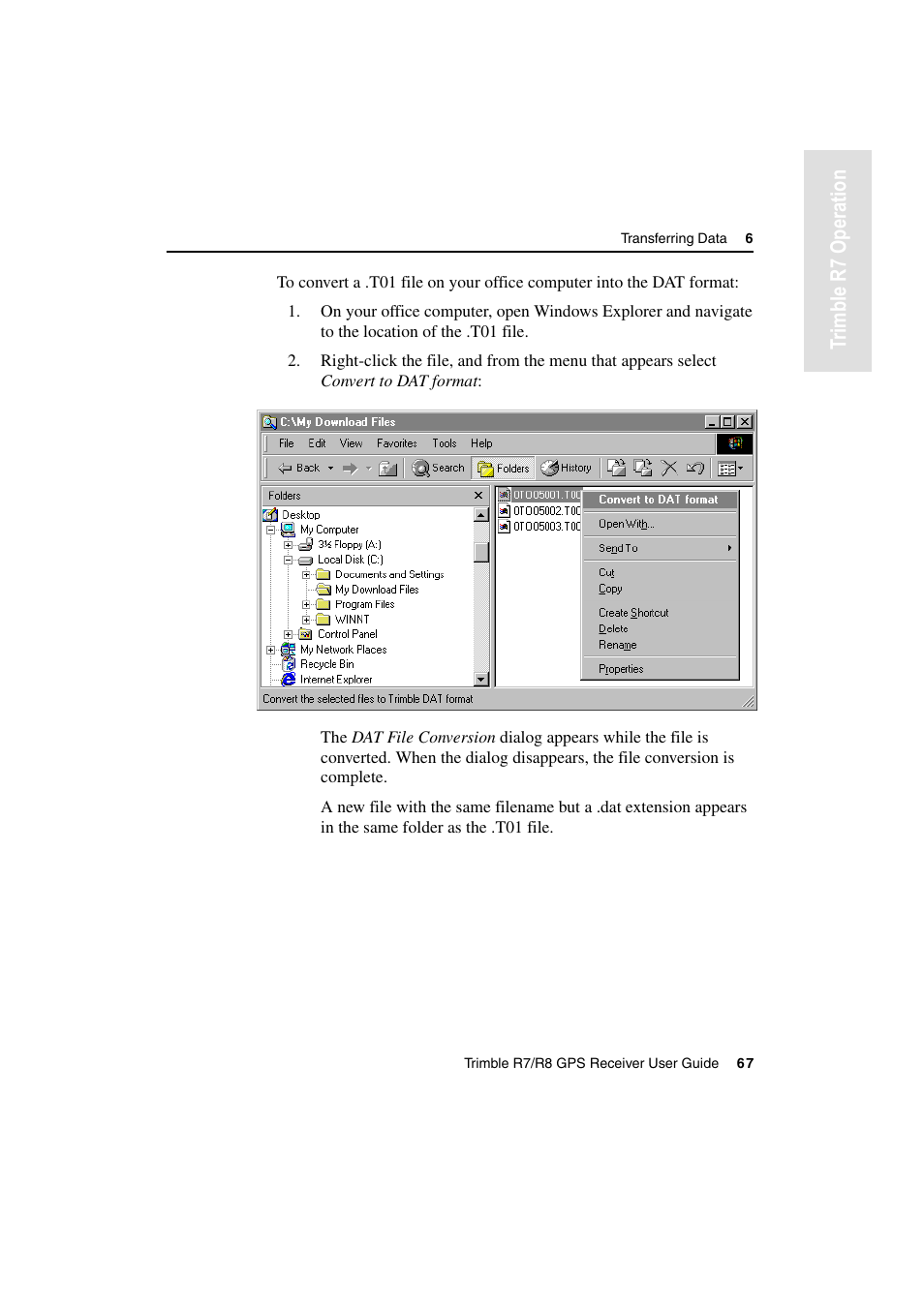 Tr imble r7 operation | Trimble Outdoors R7 User Manual | Page 79 / 222