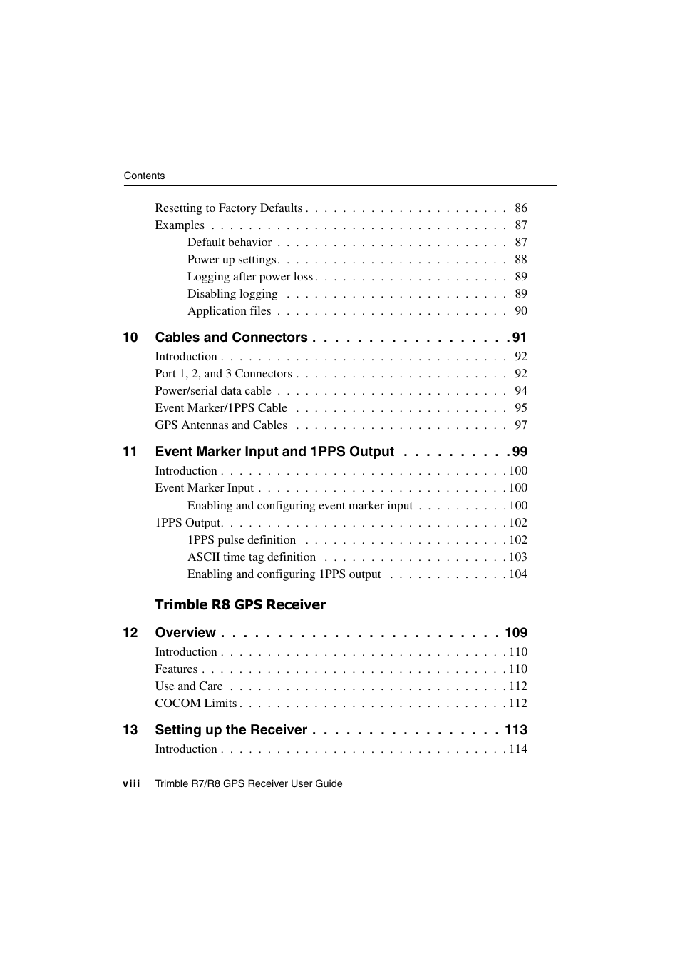 Trimble Outdoors R7 User Manual | Page 8 / 222