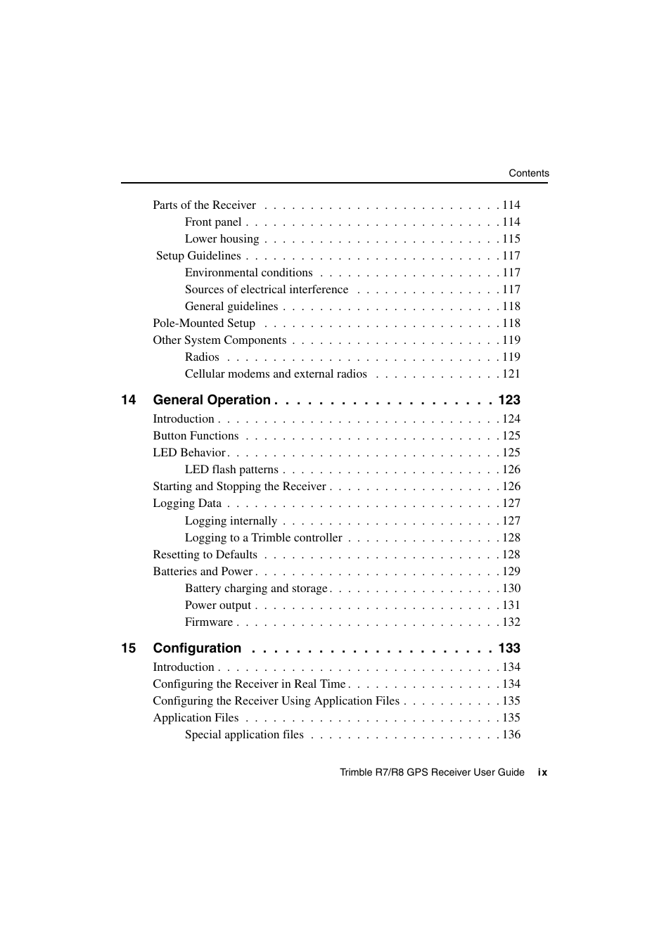 Trimble Outdoors R7 User Manual | Page 9 / 222