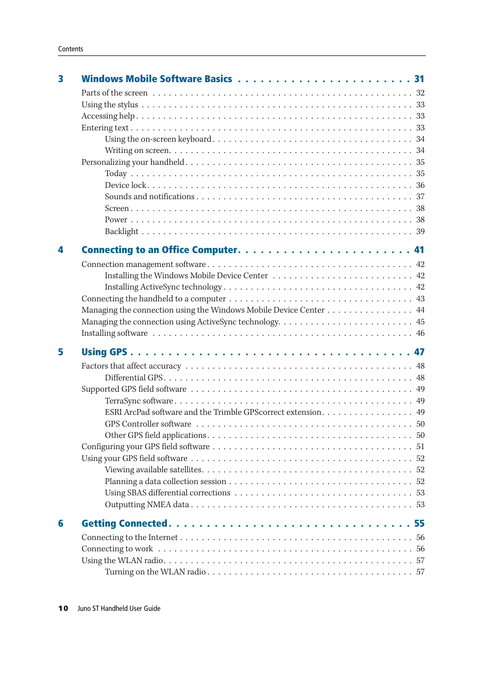 Trimble Outdoors JUNO ST handheld User Manual | Page 12 / 82