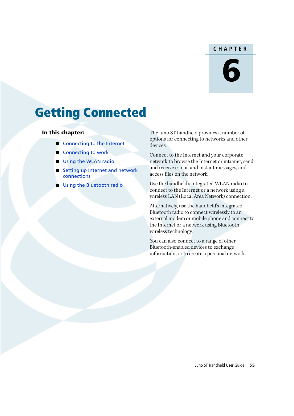 Getting connected | Trimble Outdoors JUNO ST handheld User Manual | Page 57 / 82