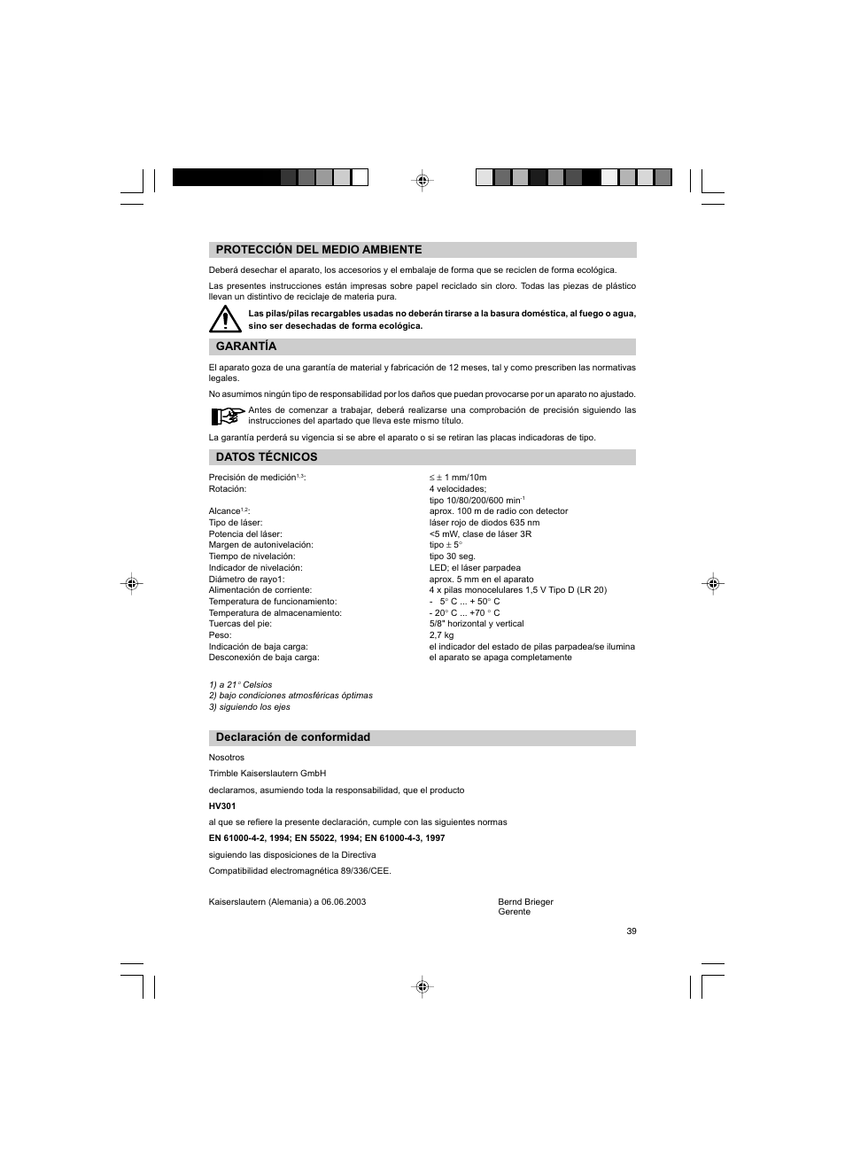 Trimble Outdoors HV301 User Manual | Page 36 / 94