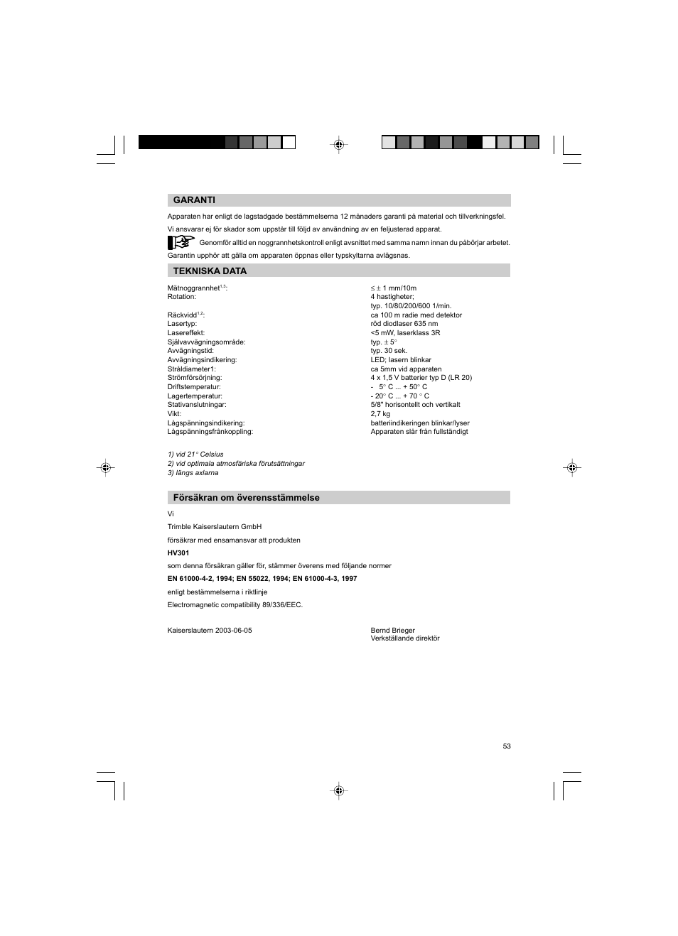 Trimble Outdoors HV301 User Manual | Page 50 / 94