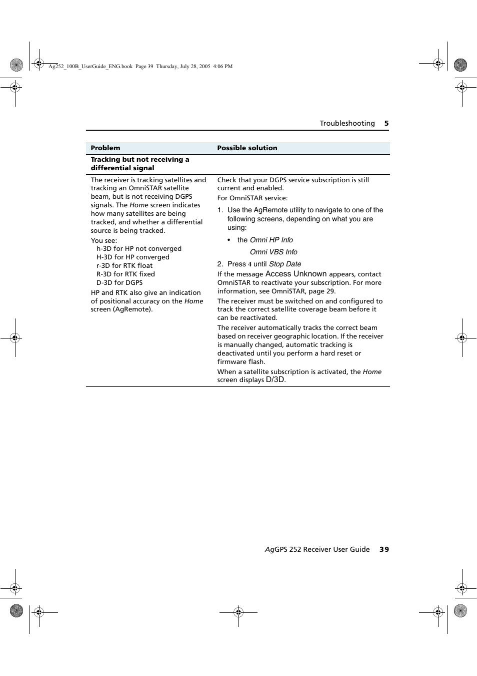 Trimble Outdoors AgGPS 252 User Manual | Page 45 / 72