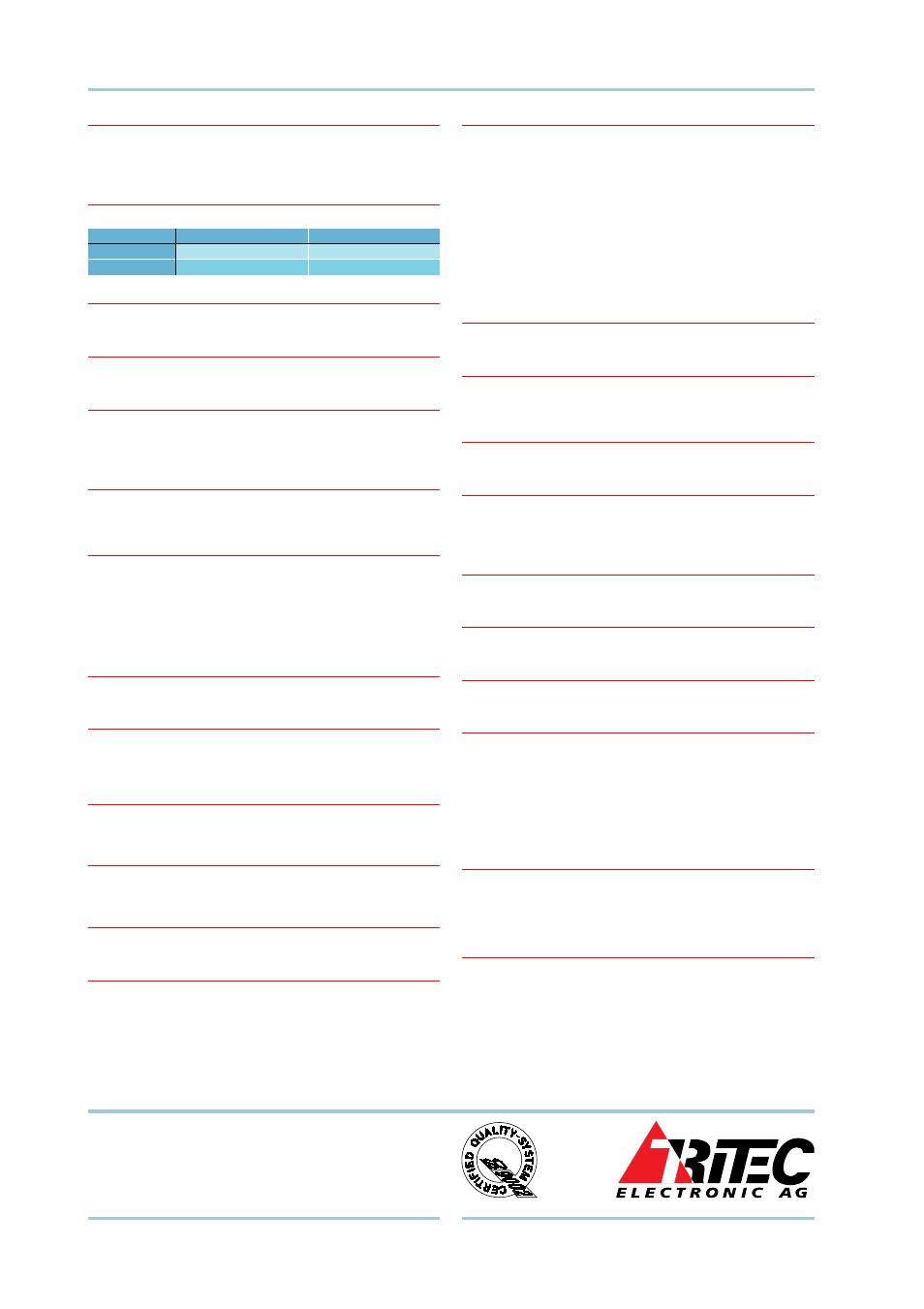 Technical specifications, Tristation u2 series, Tritec electronic ag | Tritec Industrial AGDSE-TSTU2 User Manual | Page 4 / 4
