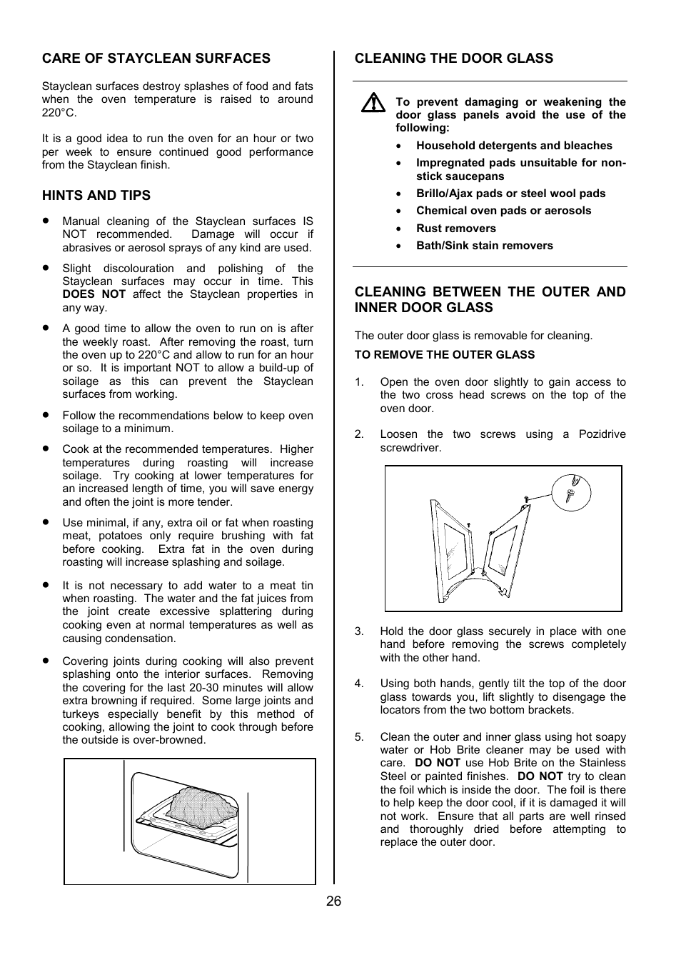 Tricity Bendix DSIE456 User Manual | Page 26 / 32