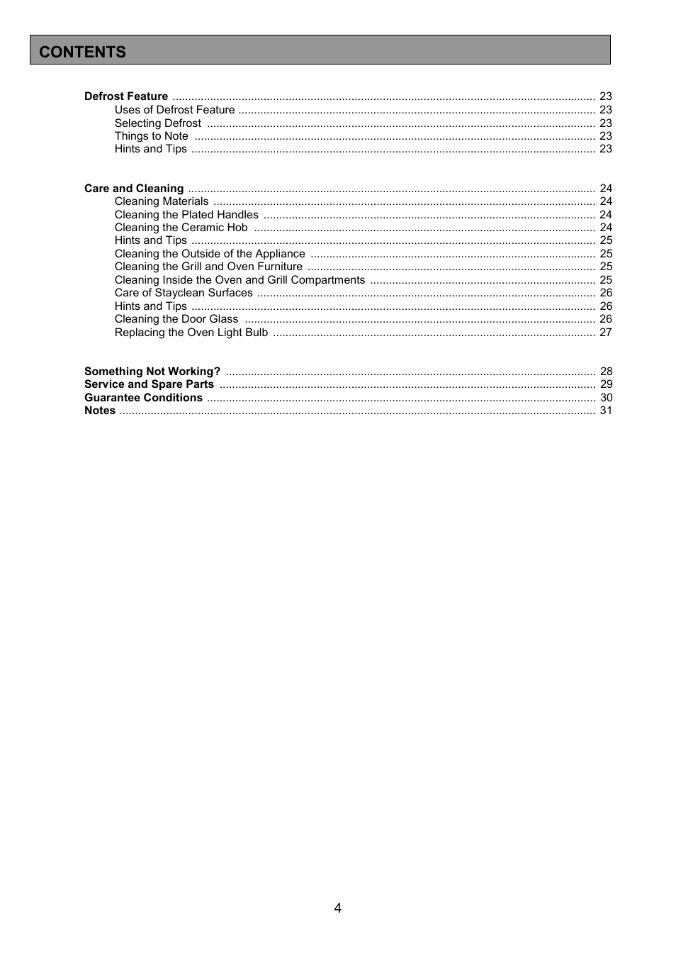 Tricity Bendix DSIE456 User Manual | Page 4 / 32