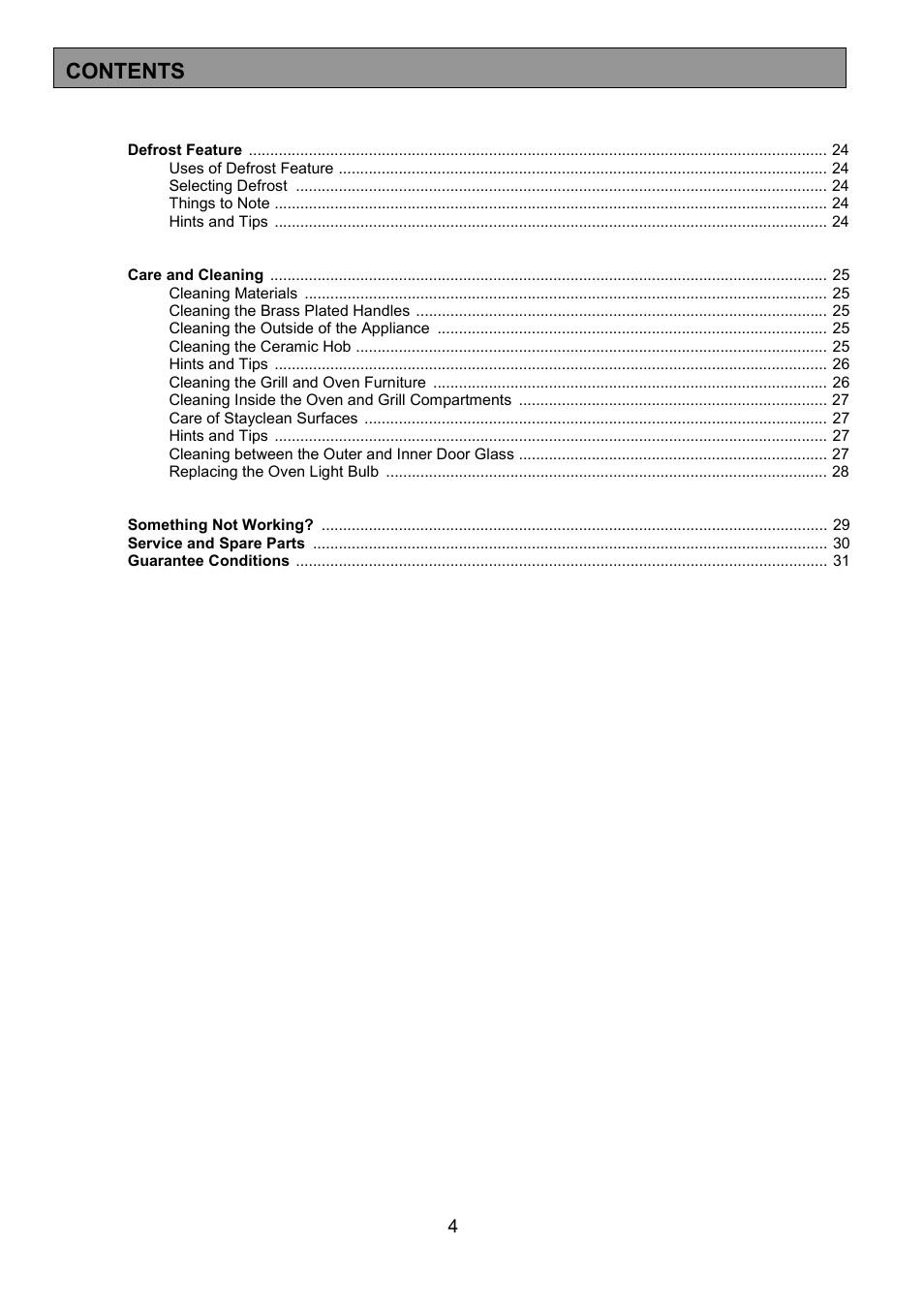 Tricity Bendix SIE524 User Manual | Page 4 / 32