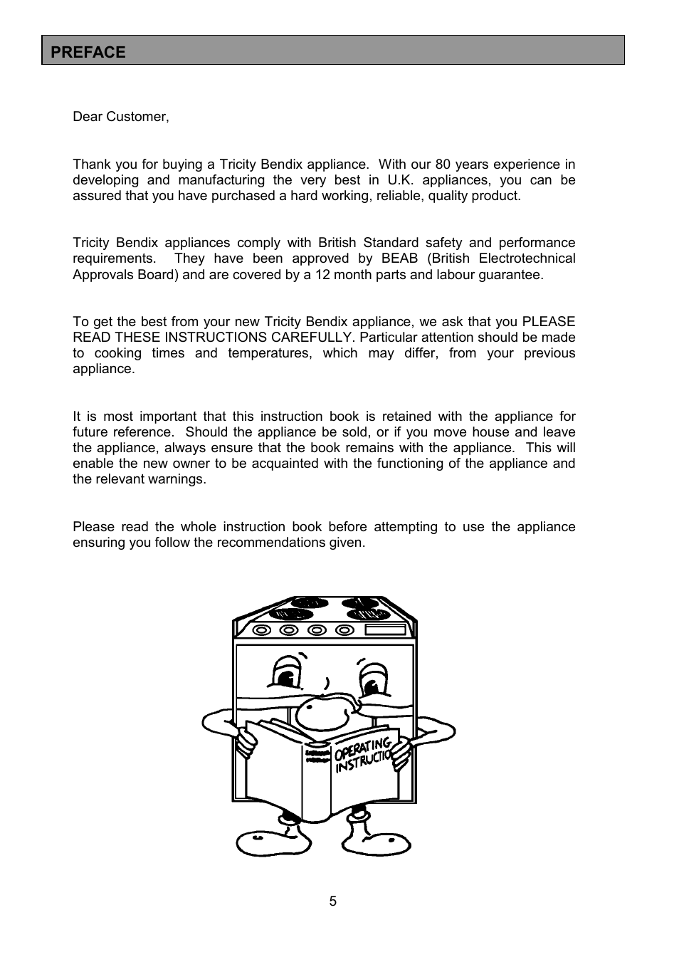 Tricity Bendix SIE524 User Manual | Page 5 / 32