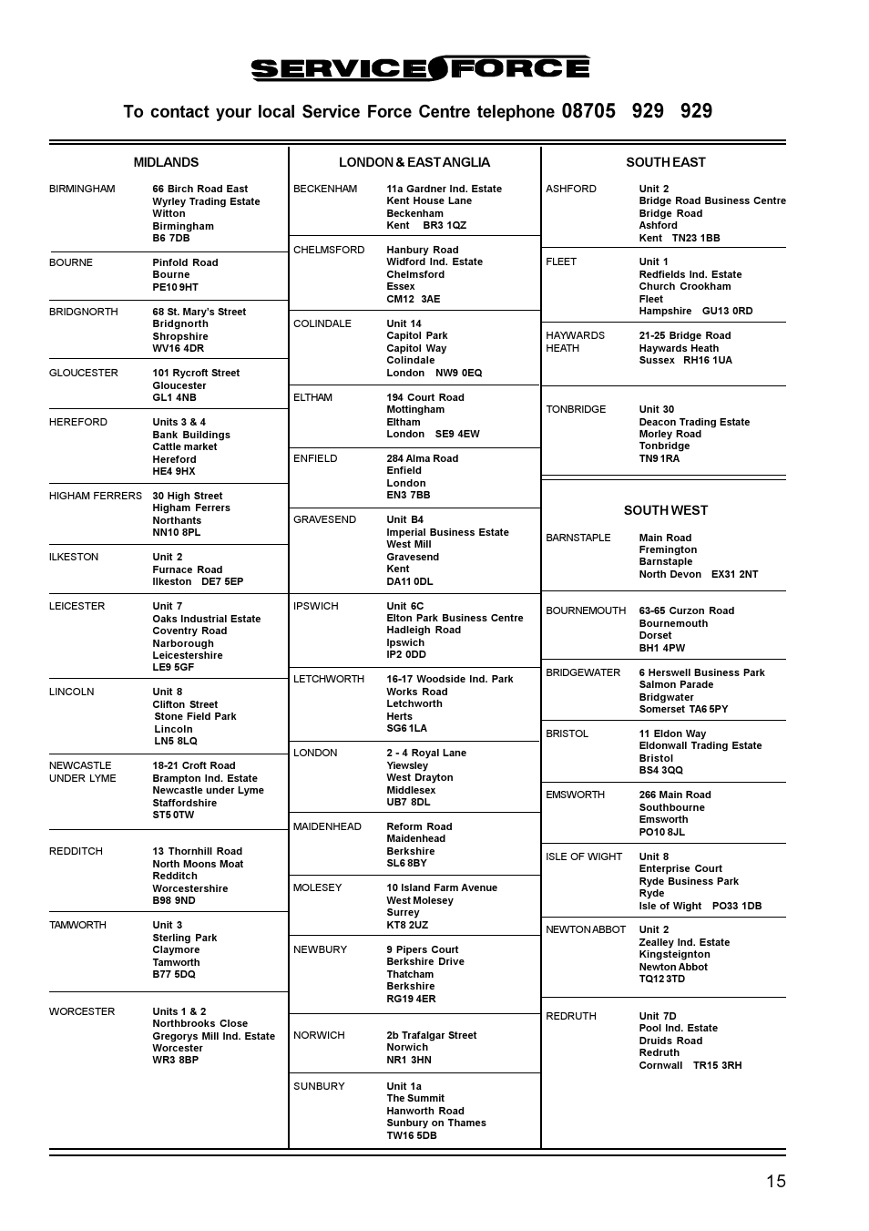 Tricity Bendix TBS 613 User Manual | Page 15 / 18