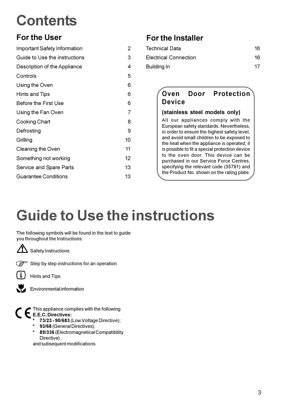 Tricity Bendix TBS 613 User Manual | Page 3 / 18
