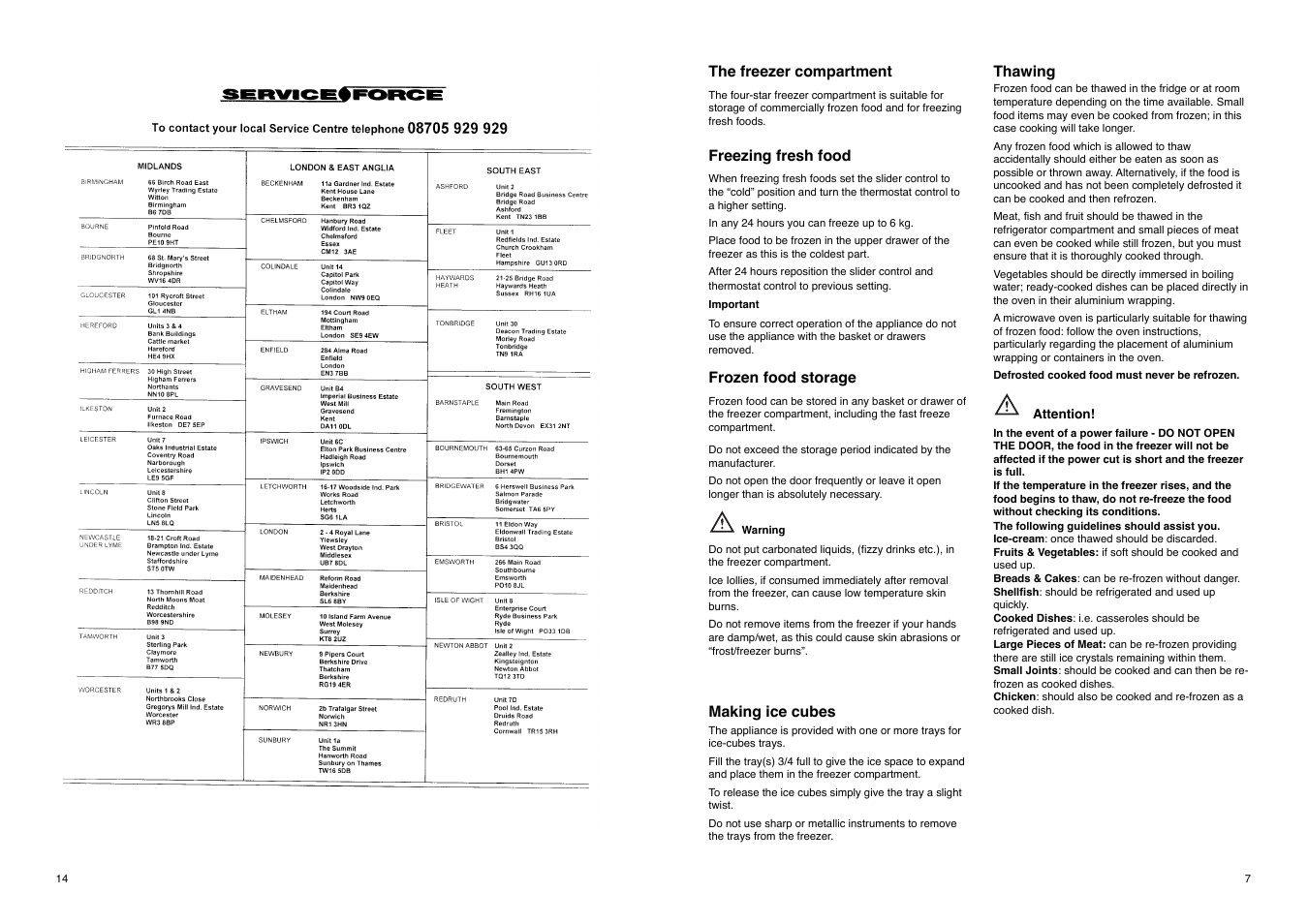 Tricity Bendix TB 112 FF User Manual | Page 14 / 20