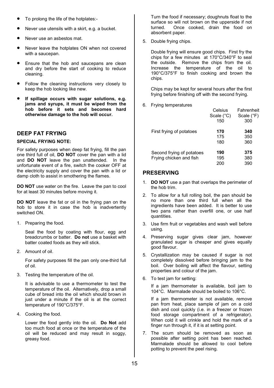 Tricity Bendix SE505 User Manual | Page 15 / 32