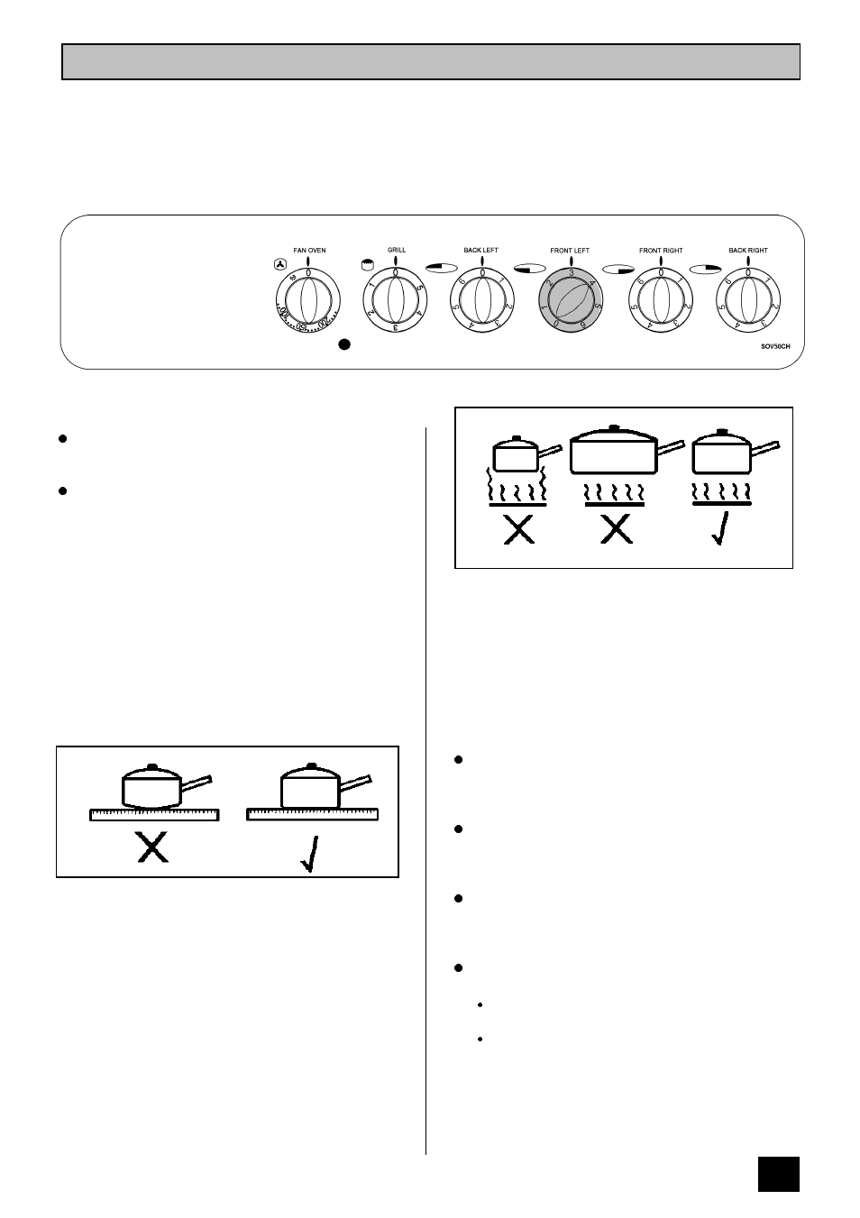 The sealed hotplates | Tricity Bendix SOV50CH User Manual | Page 11 / 28