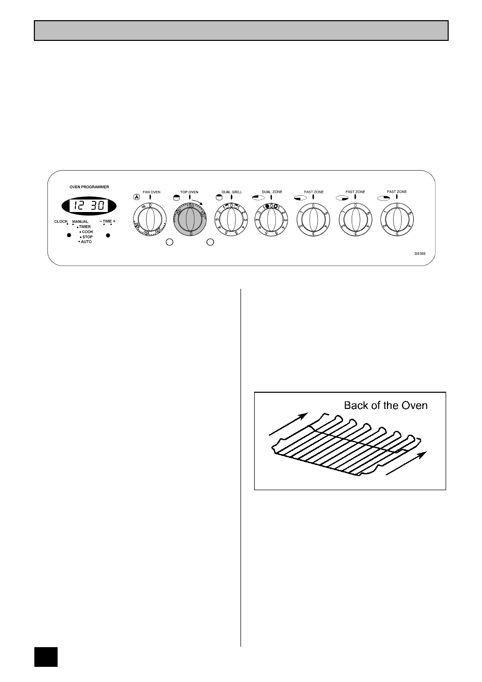 The top oven | Tricity Bendix SIE 505 User Manual | Page 18 / 36