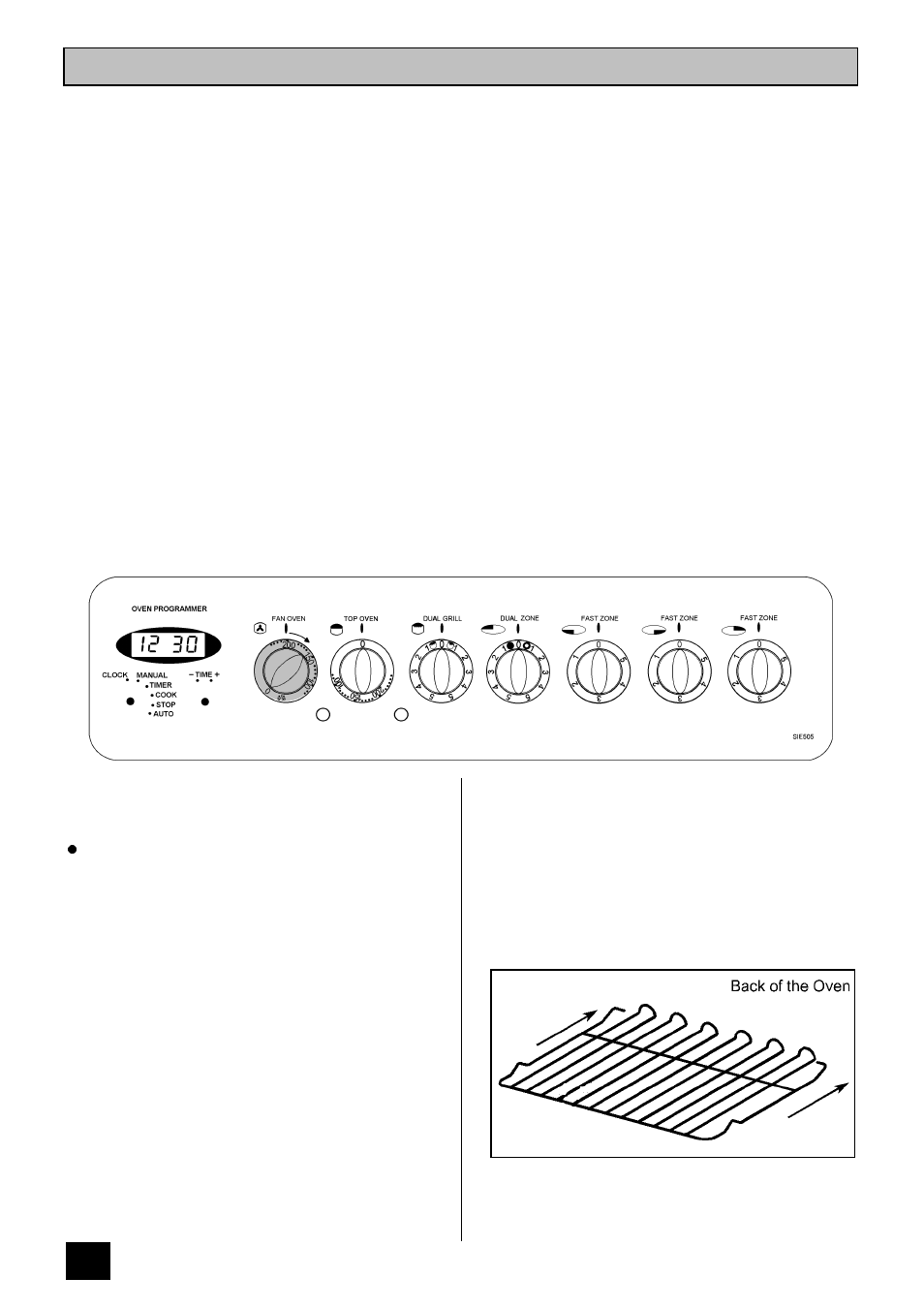 The main fan oven | Tricity Bendix SIE 505 User Manual | Page 20 / 36