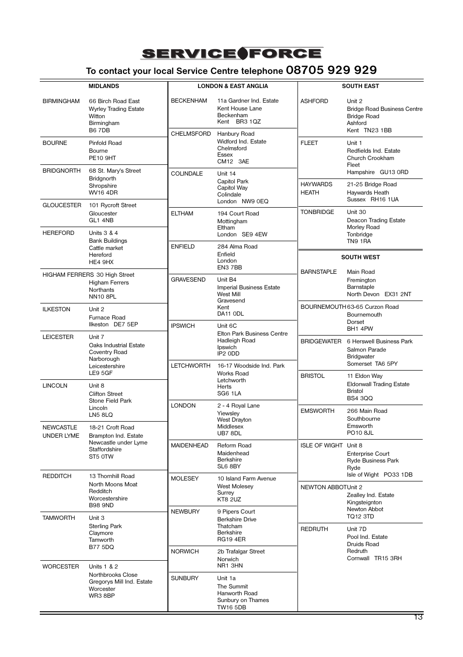 Tricity Bendix TB 89 L User Manual | Page 13 / 20