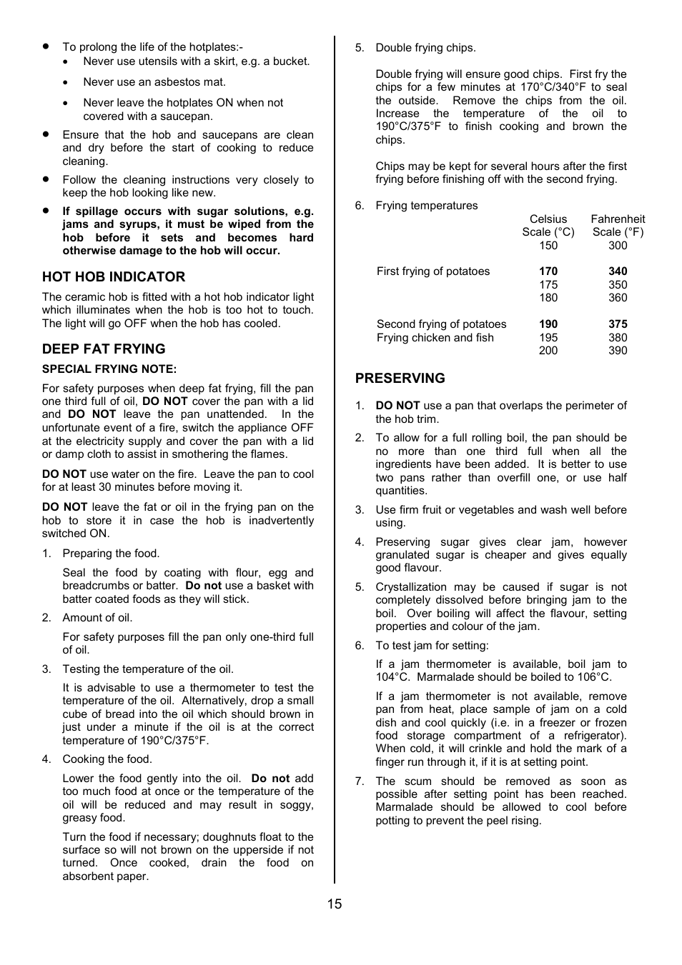 Tricity Bendix SIE531 User Manual | Page 15 / 32